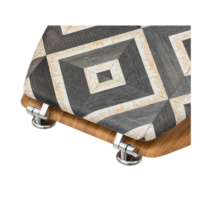 Capac toaleta, Canvas geometry, MDF, universal, 36 x 42.5 x H.5.35 cm, 3.5 kg