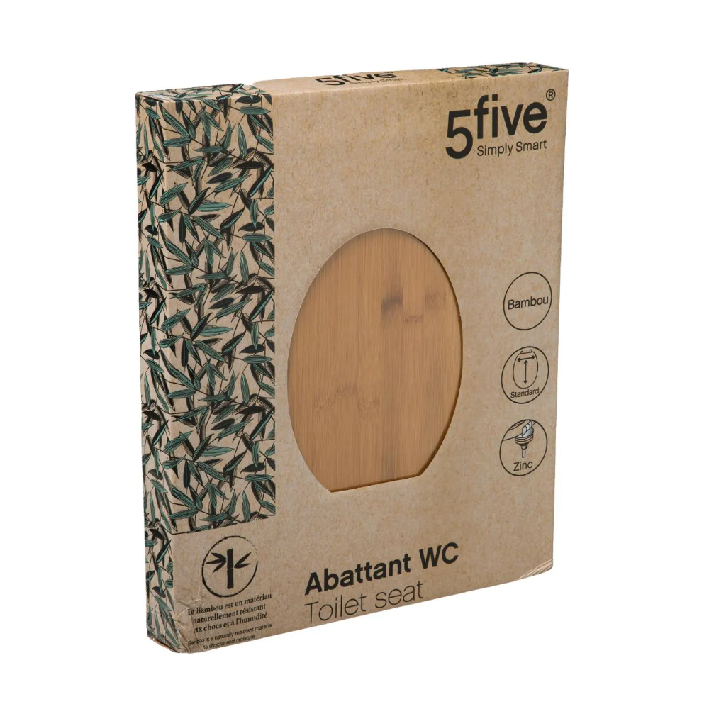 Capac WC 5 Five Simply Smart Abatan, bambus, 37 x 45.5 x 5.8 cm
