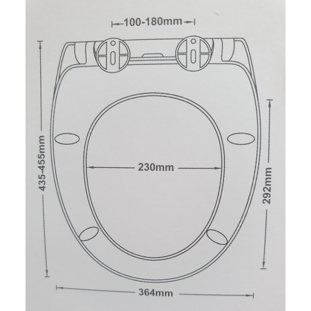 Capac WC AWD Bolero, plastic ABS, 36.5x45x3 cm