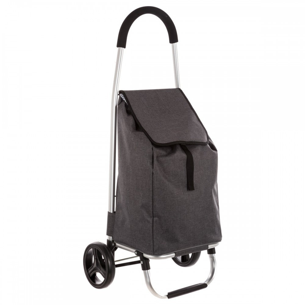 Carucior cumparaturi Orleans Black, aluminiu, poliester, 44.5 x 37 x H 98 cm. 50 litri- 157394