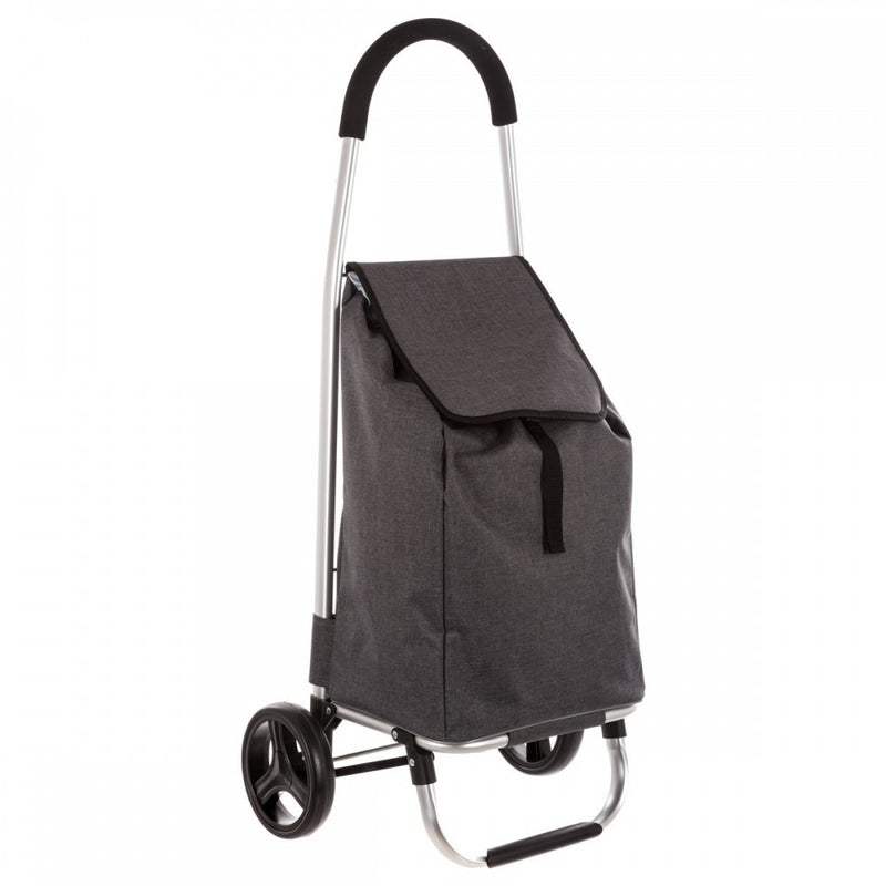 Carucior cumparaturi Orleans Black, aluminiu, poliester, 44.5 x 37 x H 98 cm. 50 litri- 157394