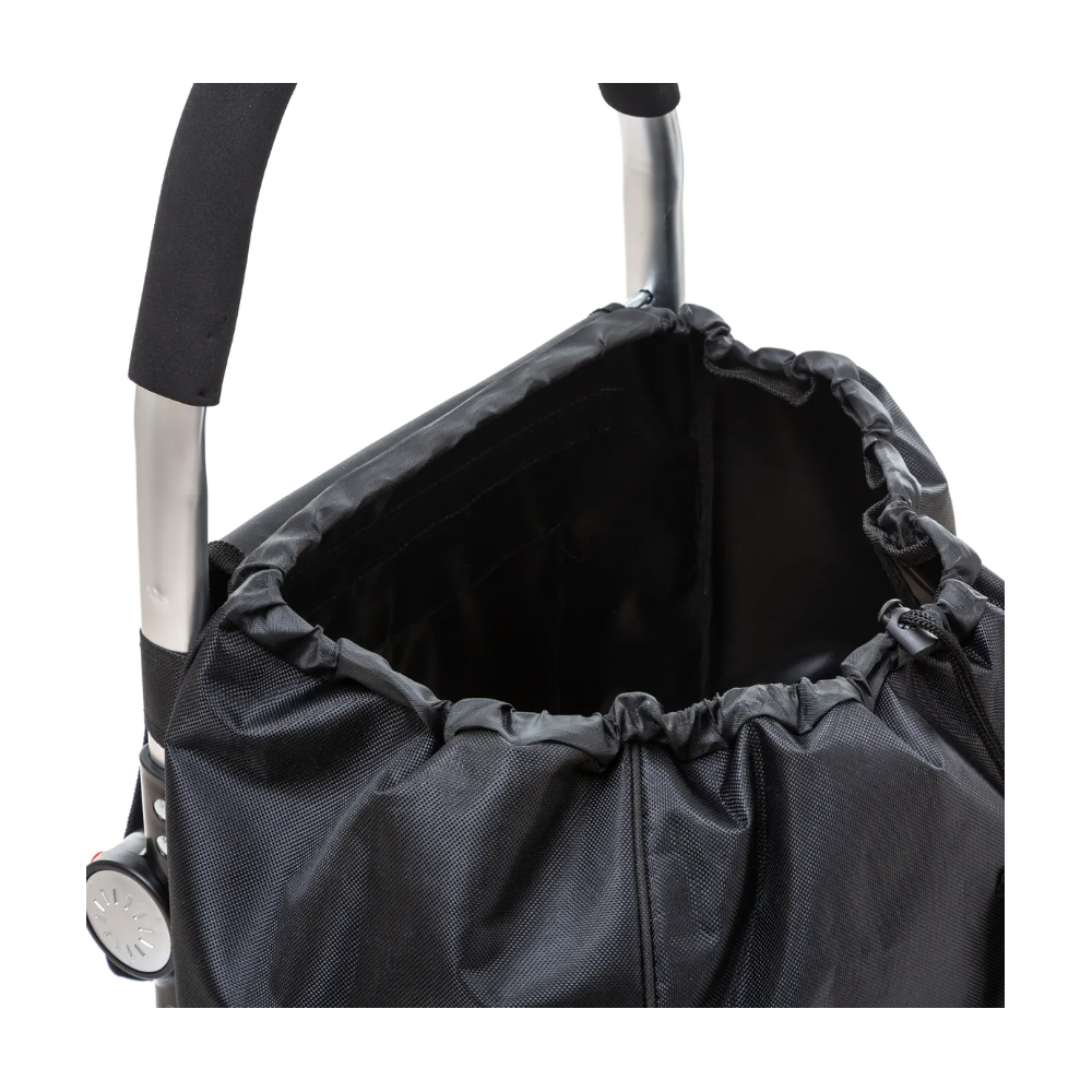 Carucior cumparaturi Orleans, negru, cadru aluminiu, 44.5 x 37 x H 98 cm. 50 litri