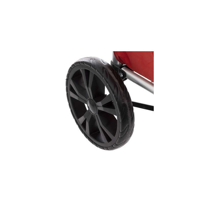 Carucior cumparaturi Orleans, rosu, cadru aluminiu, 44.5 x 37 x H 98 cm. 50 litri