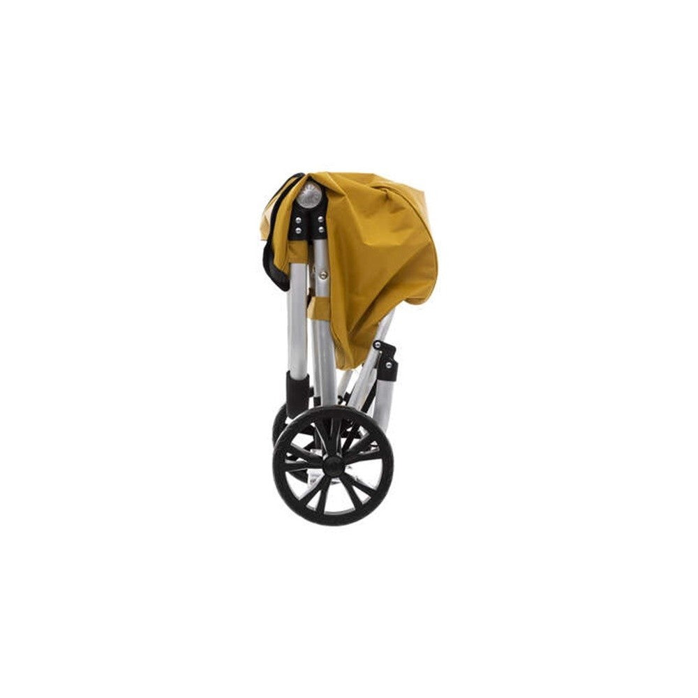 Carucior cumparaturi Orleans, galben, cadru aluminiu, 44.5 x 37 x H 98 cm. 50 litri