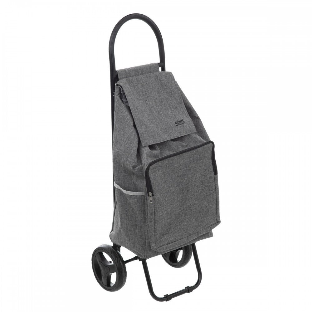 Carucior cumparaturi Tatra, gri, 34 x 30 x H 95 cm, 36 de litri