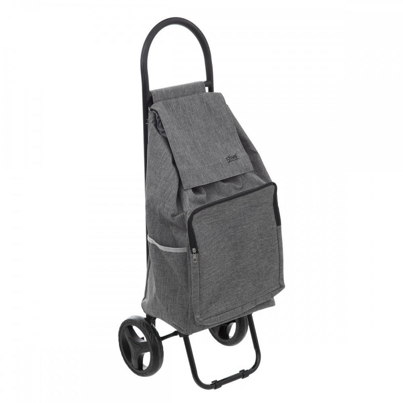 Carucior cumparaturi Tatra, gri, 34 x 30 x H 95 cm, 36 de litri