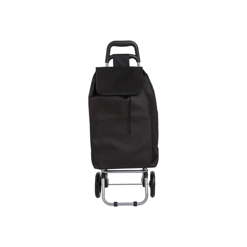 Carucior pentru cumparaturi 5Five Clasic Black, 35 x 28 x H 92 cm