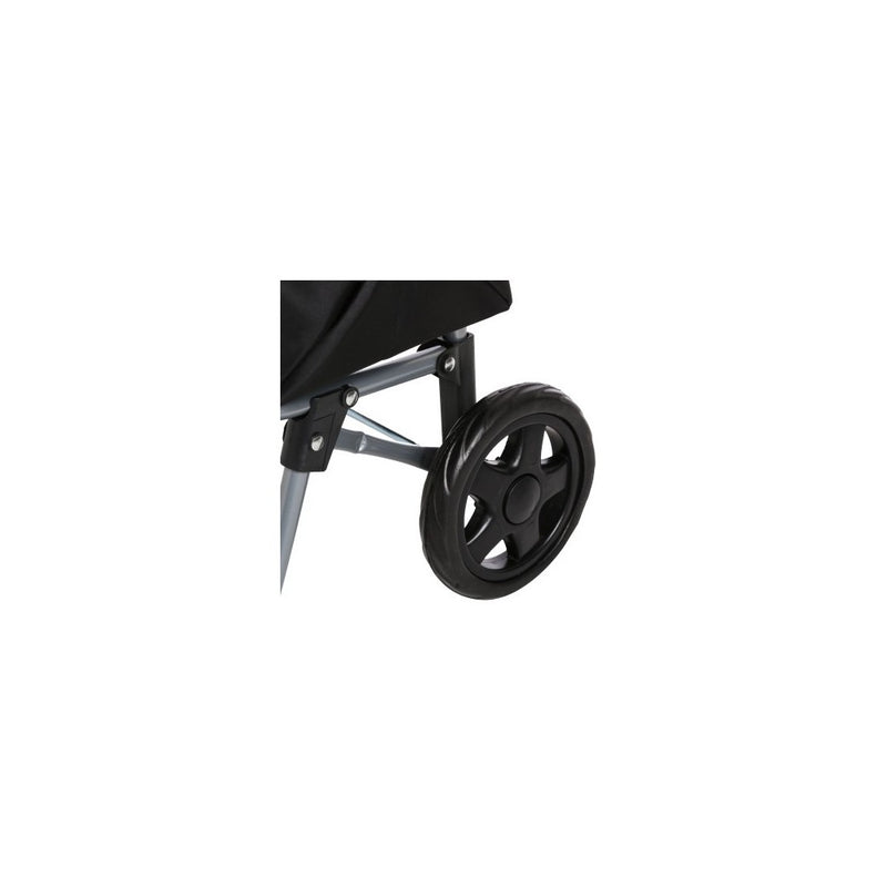 Carucior pentru cumparaturi 5Five Clasic Black, 35 x 28 x H 92 cm