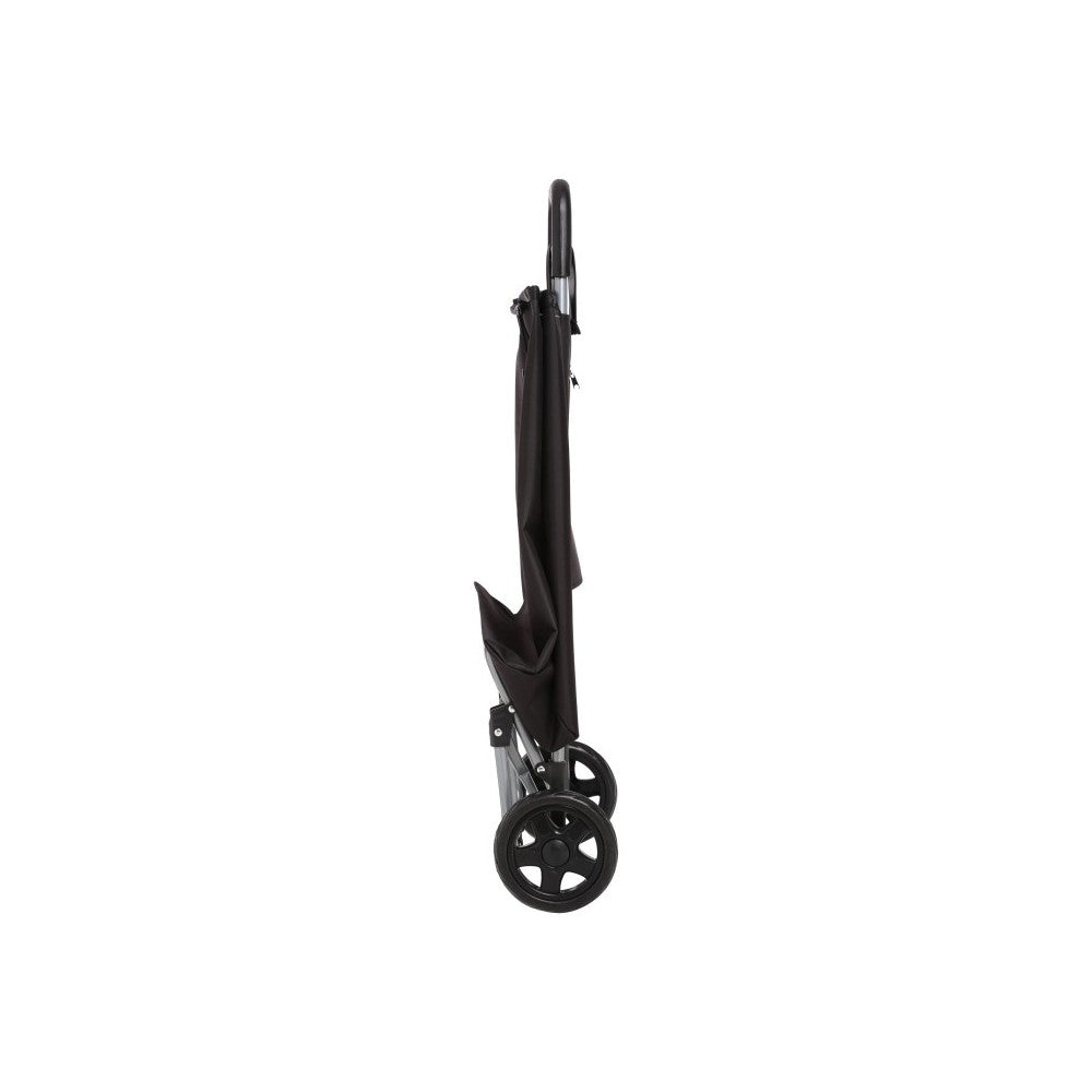 Carucior pentru cumparaturi 5Five Clasic Black, 35 x 28 x H 92 cm