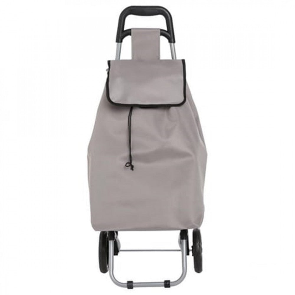 Carucior pentru cumparaturi 5FIVE Gri, cadru metalic, inaltime 92 cm, 30 litri