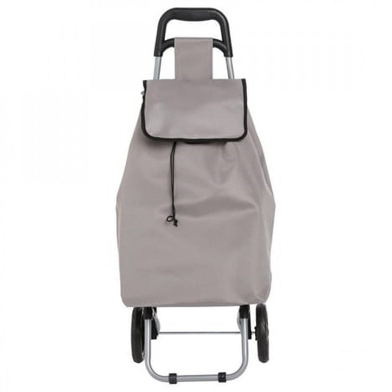 Carucior pentru cumparaturi 5FIVE Gri, cadru metalic, inaltime 92 cm, 30 litri