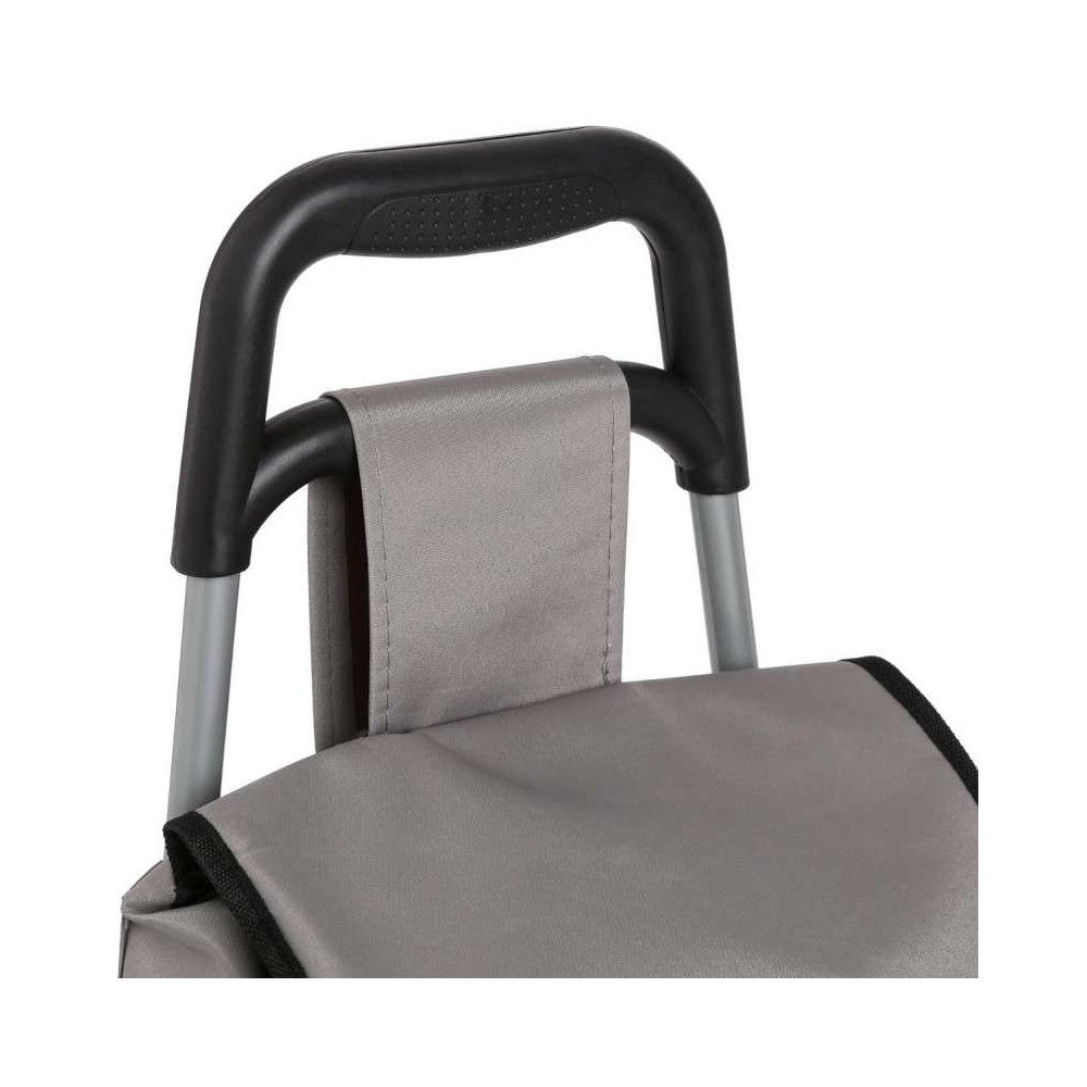 Carucior pentru cumparaturi 5FIVE Gri, cadru metalic, inaltime 92 cm, 30 litri
