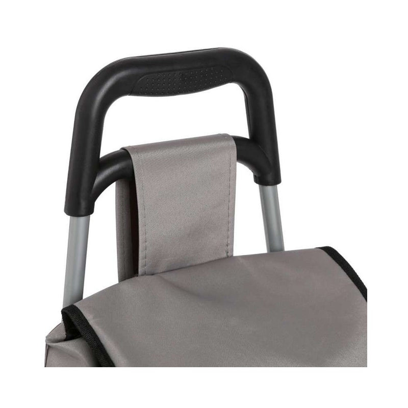 Carucior pentru cumparaturi 5FIVE Gri, cadru metalic, inaltime 92 cm, 30 litri