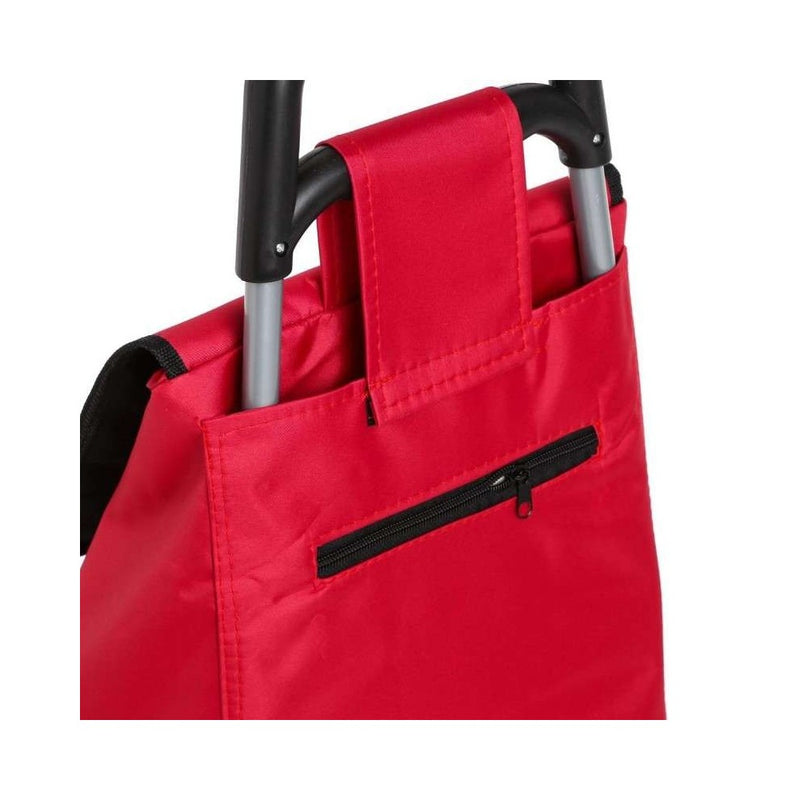 Carucior pentru cumparaturi 5FIVE Rosu, cadru metalic, inaltime 90 cm