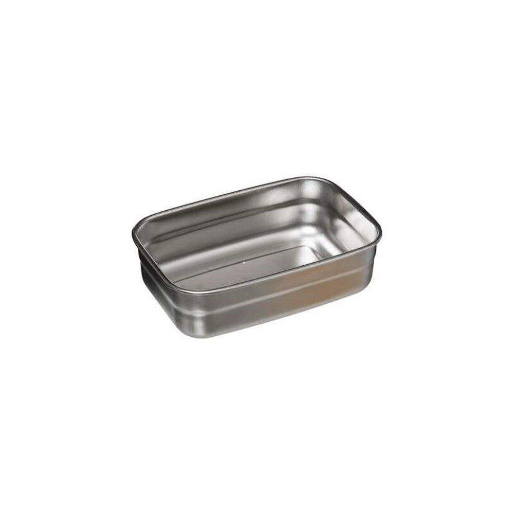 Caserola cu capac Steely, inox, capac bambus, 0.8 litri, 18x12.3 x5.5 cm