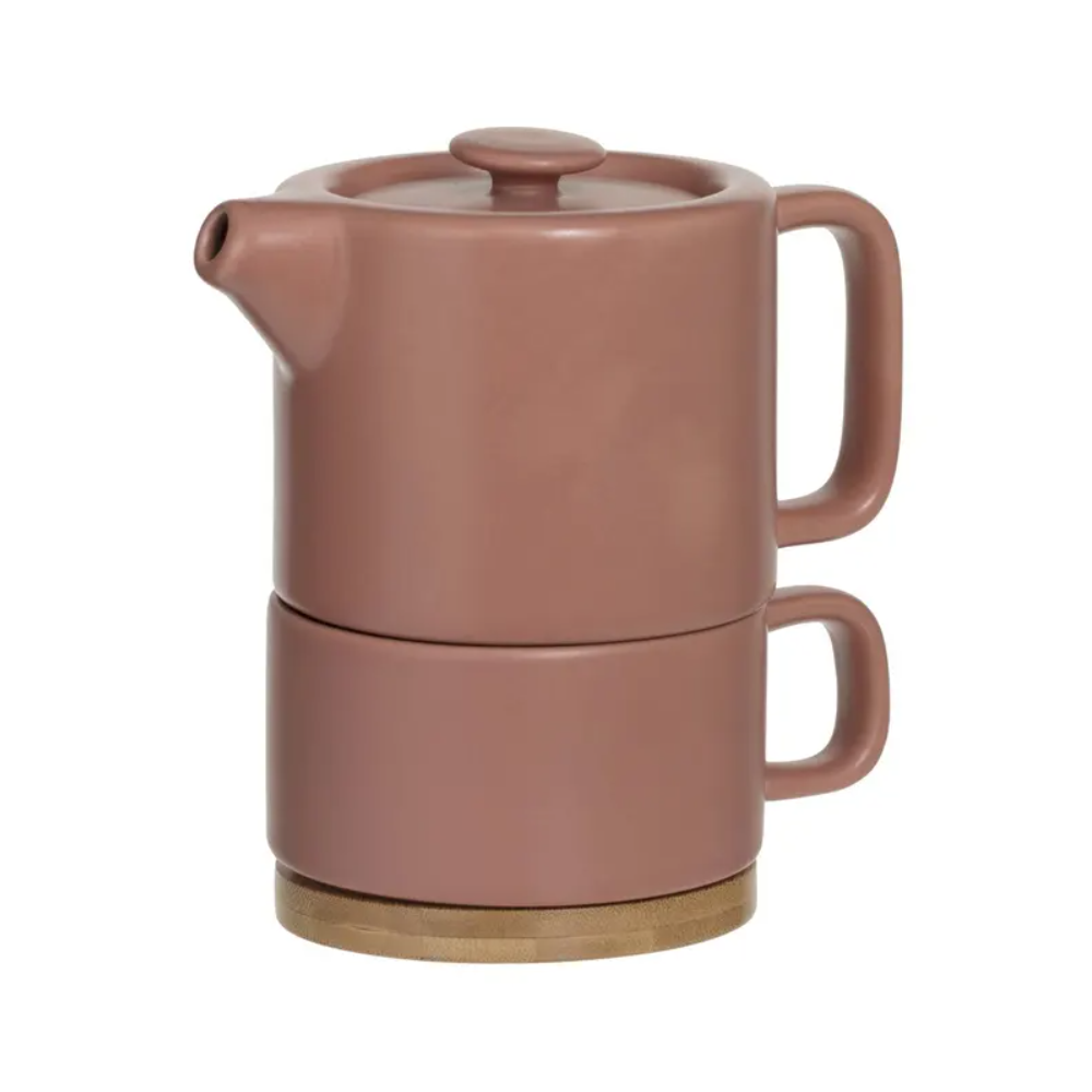 Ceainic infusor Solya, ceramica, maro, 400 ml