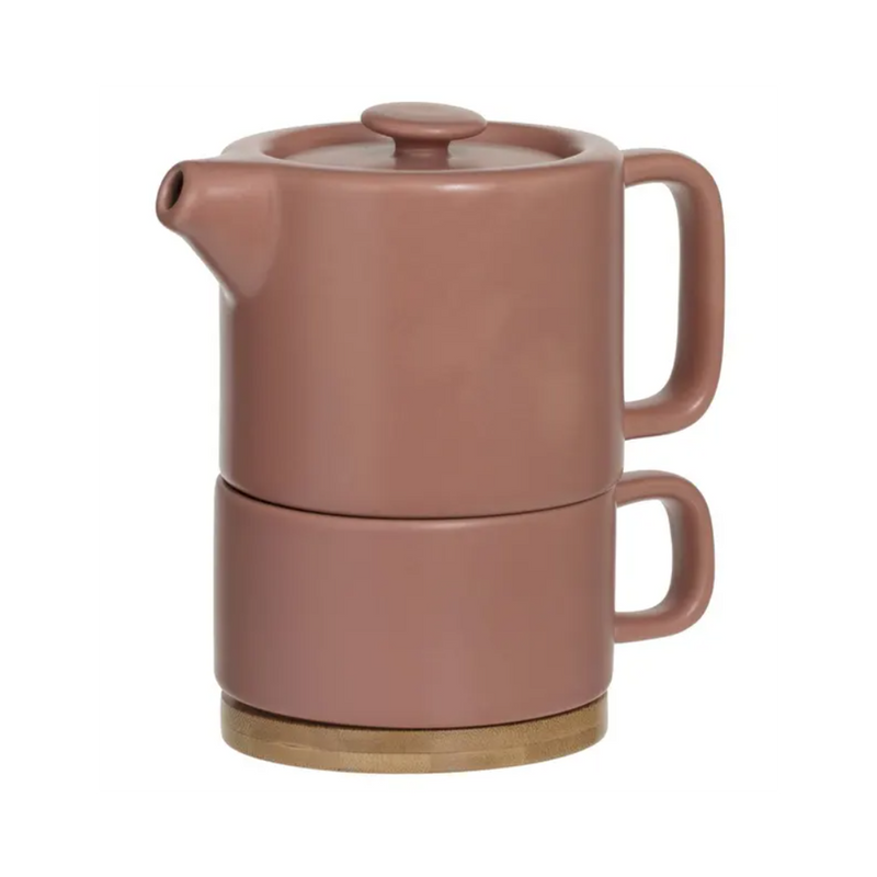 Ceainic infusor Solya, ceramica, maro, 400 ml