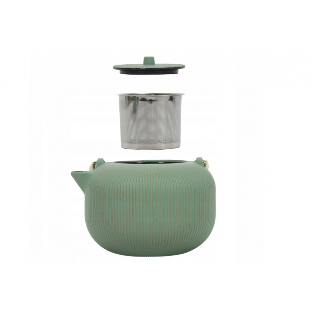 Ceainic Eh Green, fonta, 1 litru, cu infusor