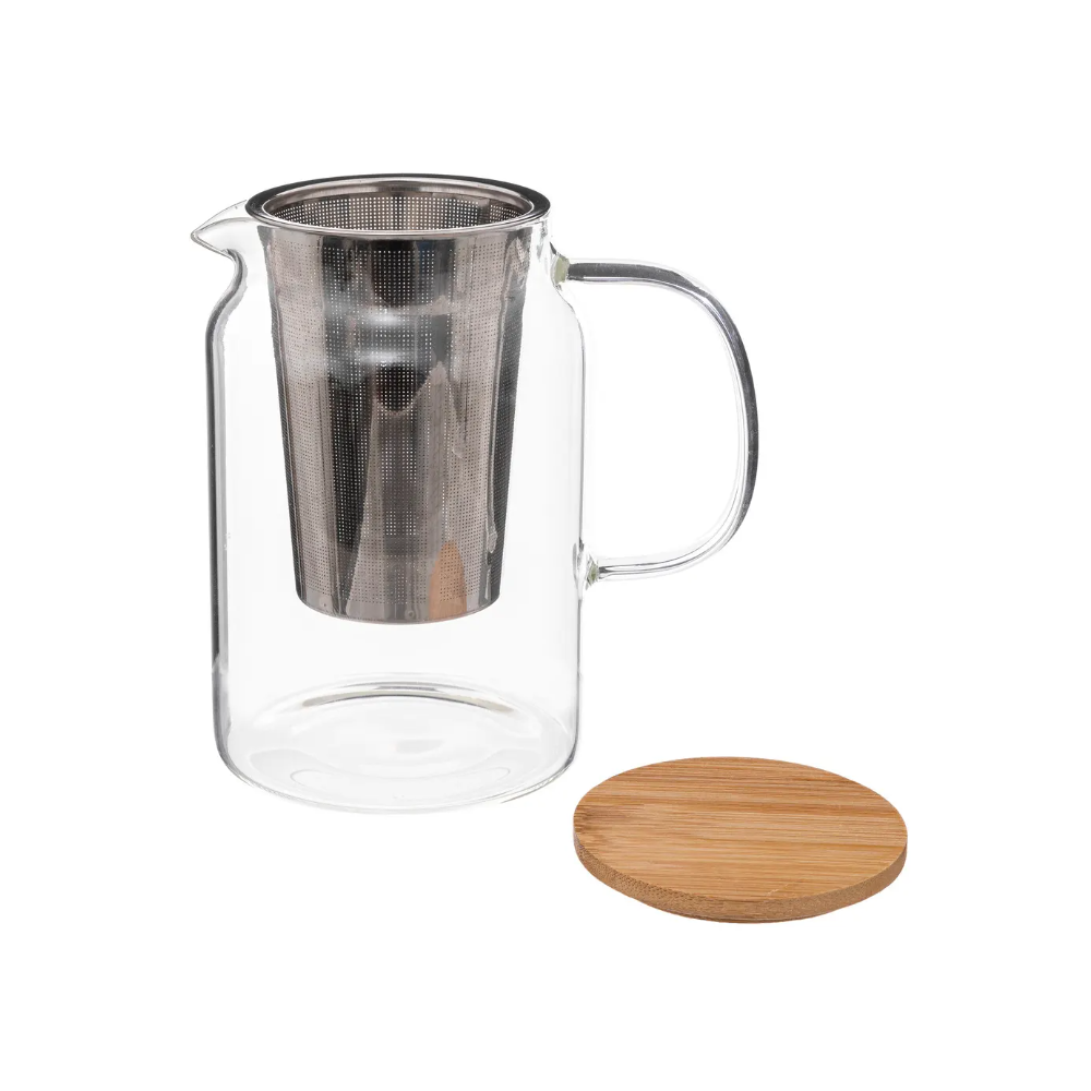 Infusor ceai Mia, sticla, 900 ml, 15.5 x 14.3 x h. 10 cm