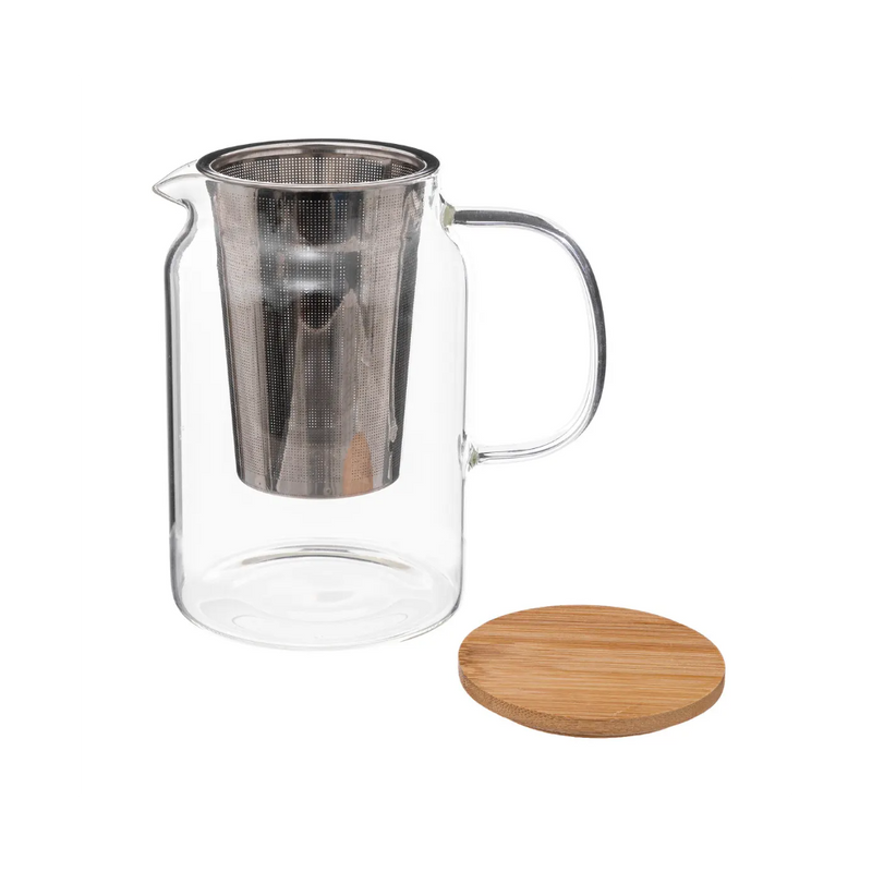 Infusor ceai Mia, sticla, 900 ml, 15.5 x 14.3 x h. 10 cm