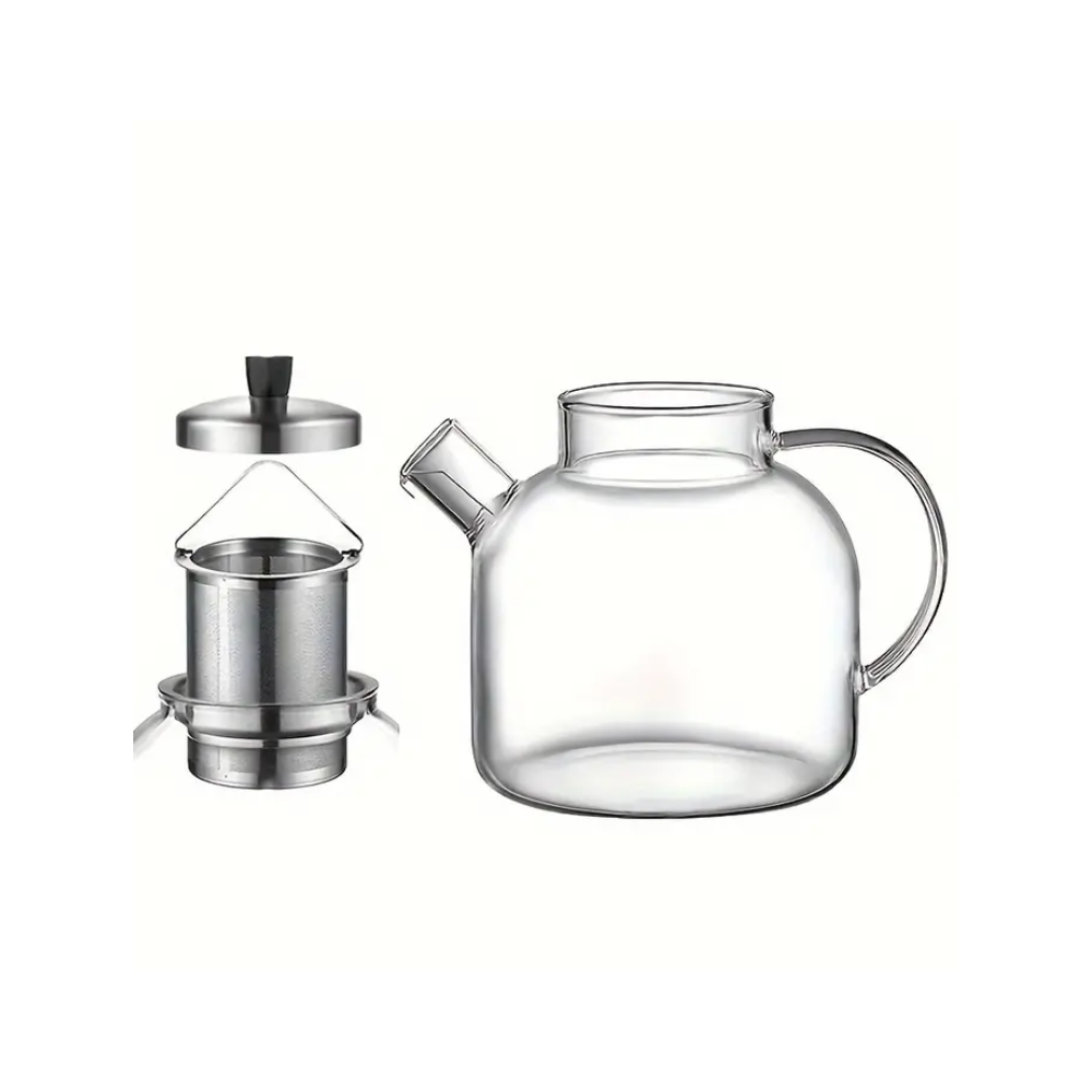 Ceainic infusor Alartex, sticla borosilicat, 1 litru
