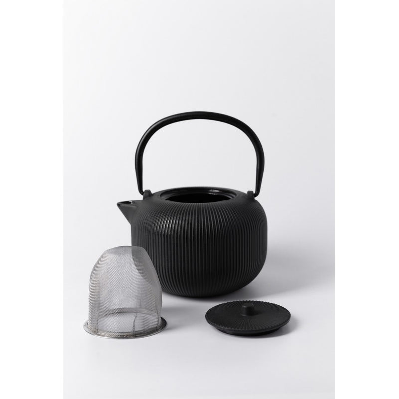 Ceainic infusor Sebastiano, fonta, negru, 1 litru