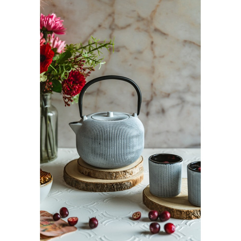Ceainic infusor Sebastiano, fonta, alb, 1 litru