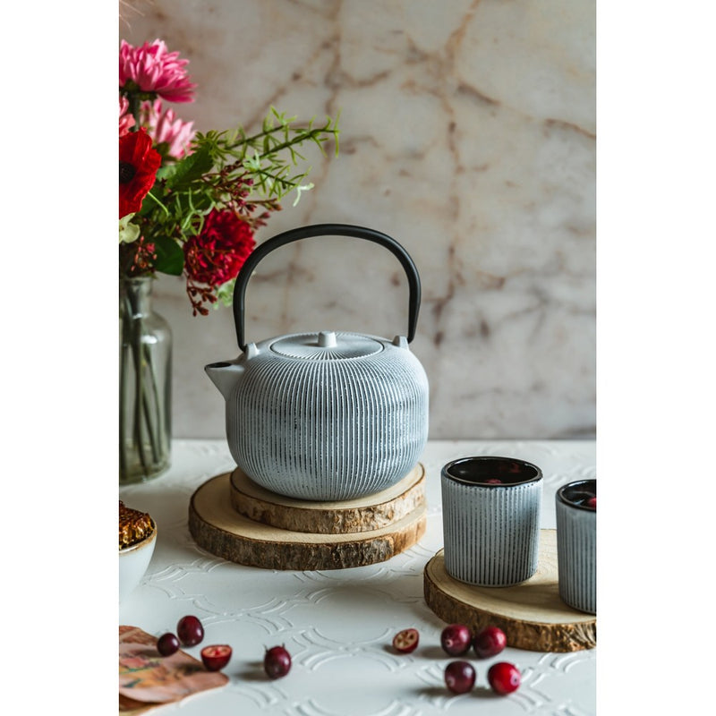 Ceainic infusor Sebastiano, fonta, alb, 1 litru