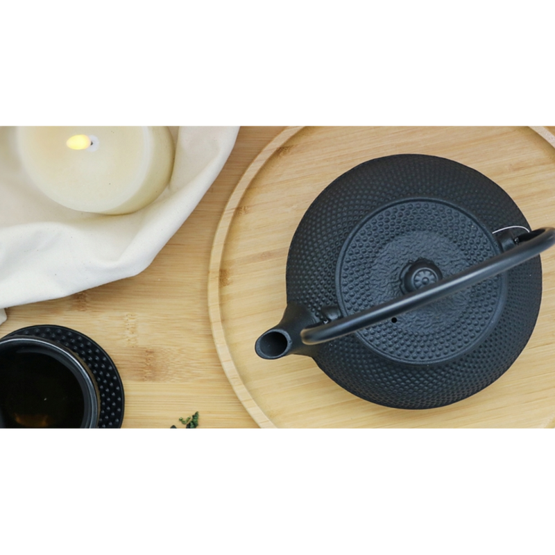 Ceainic Japanese Iron, fonta, negru, 0.8 litri