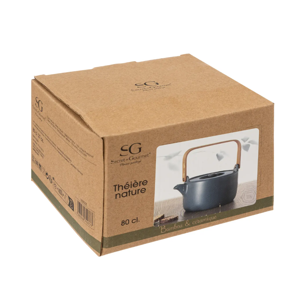 Ceainic Nature, cu infusor inox, ceramica, 800 ml
