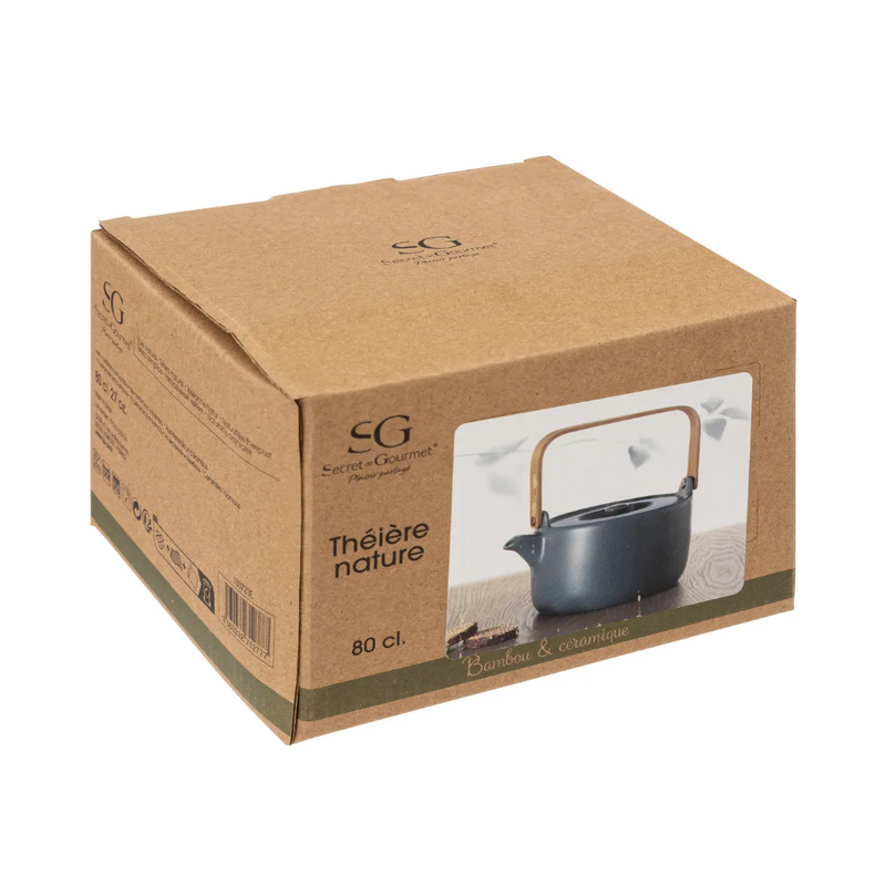Ceainic Nature, cu infusor inox, ceramica, 800 ml
