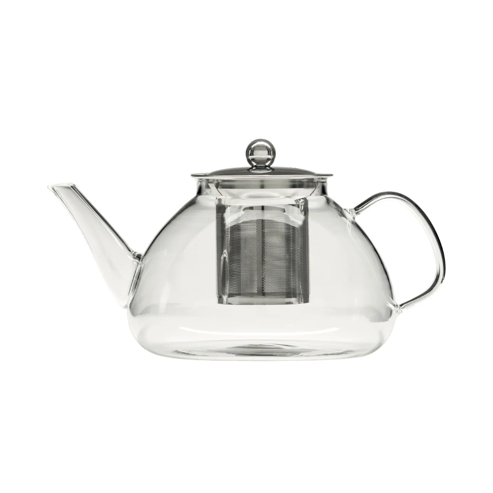 Ceainic Withford, sticla, infusor inox, 1.3 litri, 24 x 15.5 x h 13cm