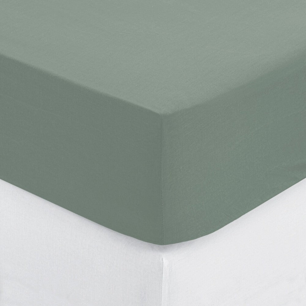 Cearsaf Atmosphera, bumbac, verde inchis, 160 x 200 cm