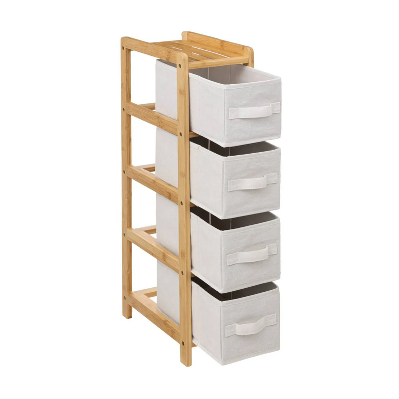 Comoda Tidy Box, cadru bambus, 33 x 19 x 78.2 cm