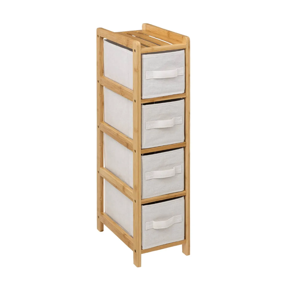 Comoda Tidy Box, cadru bambus, 33 x 19 x 78.2 cm