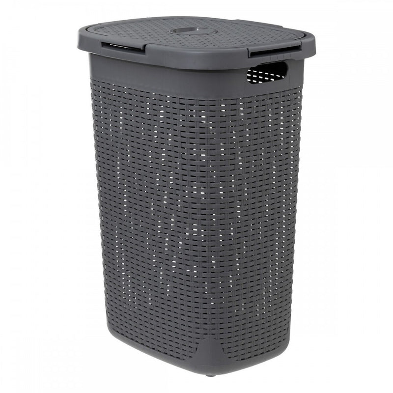 Cos rufe Flexible, Gri Antracit, plastic, 60 litri, 35,2 x 45 x H 65,8 cm