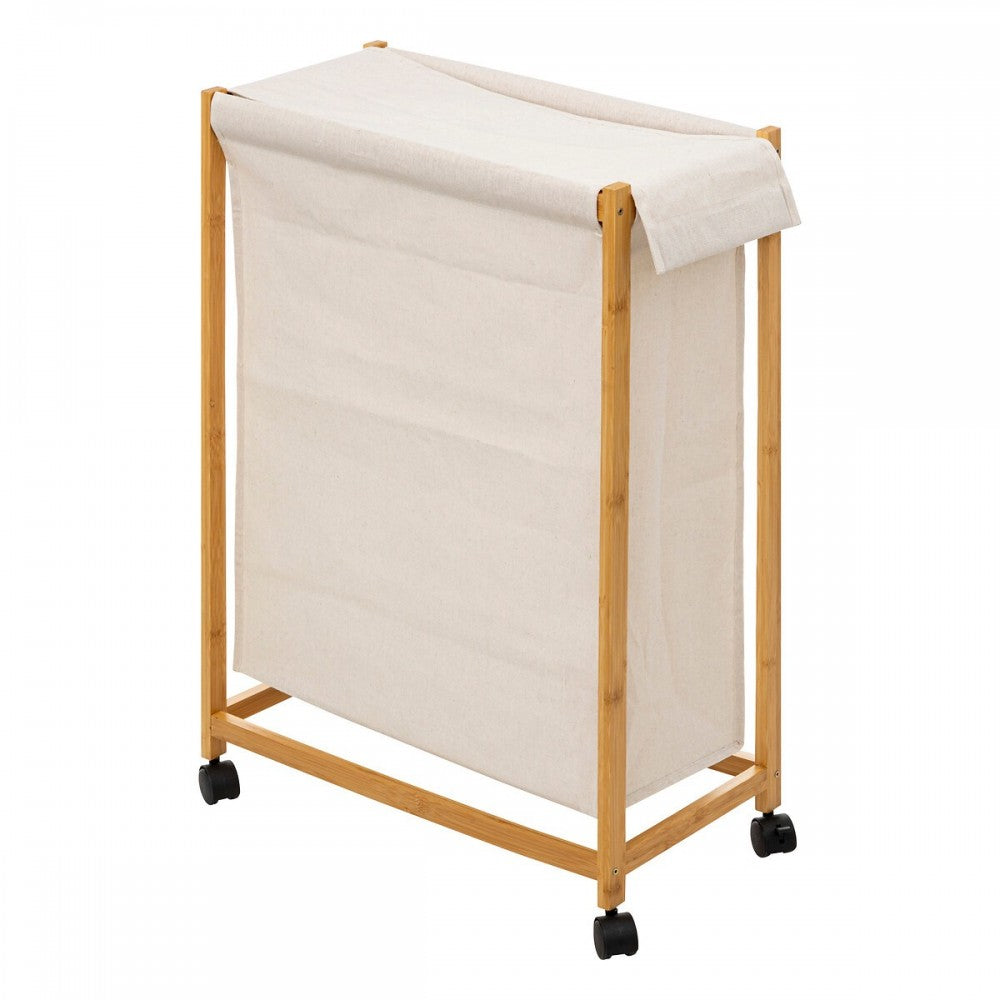 Cos rufe Andrada, bambus, textil, 55 x 28 x H 80 cm, 52 litri