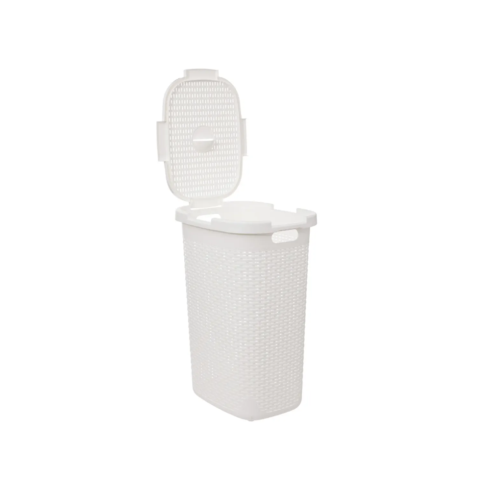 Cos rufe Flexible, White, plastic, 60 litri, 35,2 x 45 x H 65,8 cm