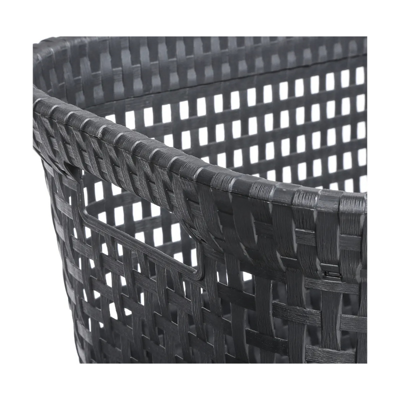 Cos de rufe Rattan Gri antracit, plastic, 60 x 40 x 26 cm, 45 litri