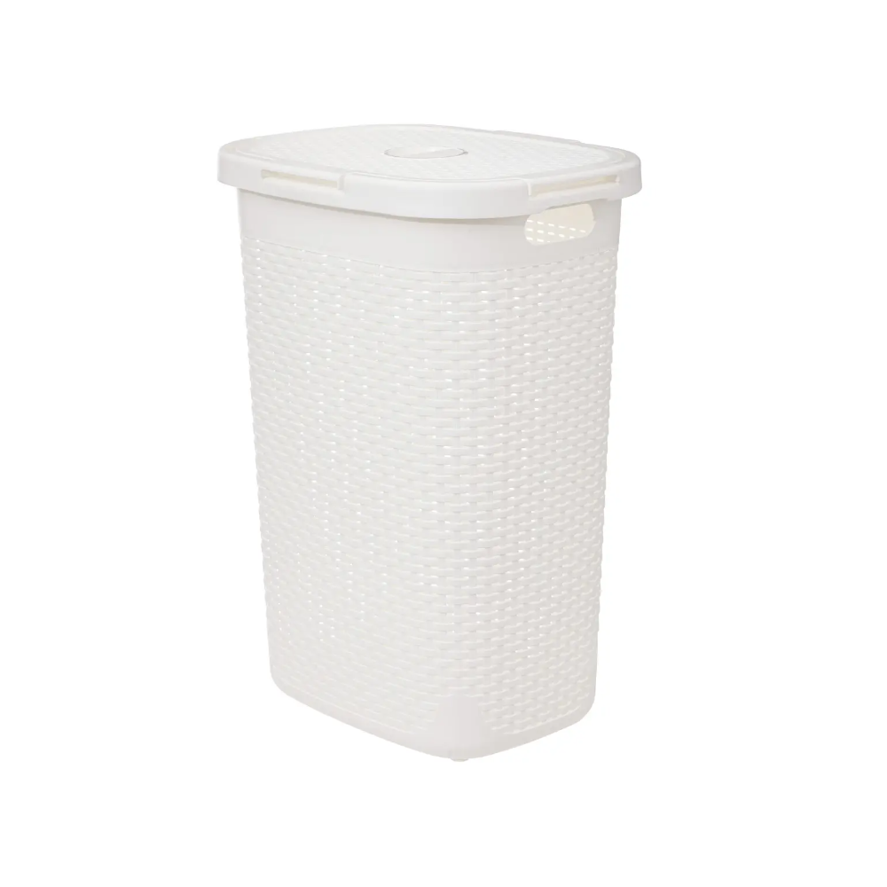 Cos rufe Flexible, White, plastic, 60 litri, 35,2 x 45 x H 65,8 cm