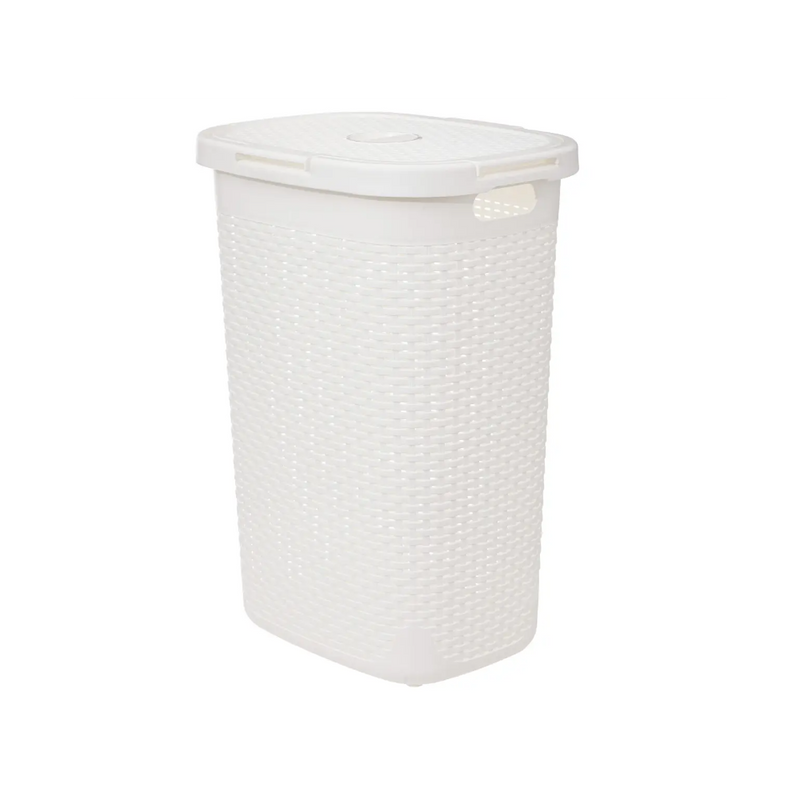 Cos rufe Flexible, White, plastic, 60 litri, 35,2 x 45 x H 65,8 cm