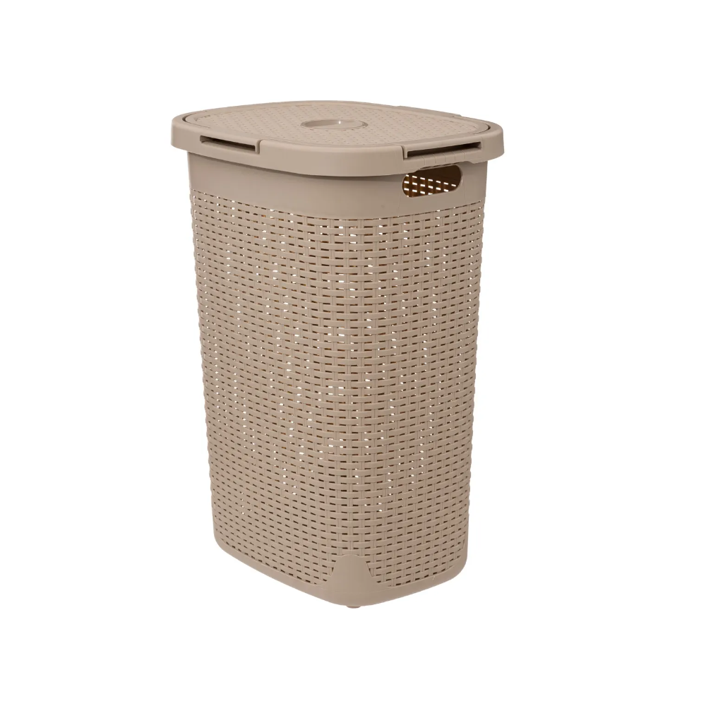 Cos rufe Flexible, Bej, plastic, 60 litri, 35,2 x 45 x H 65,8 cm