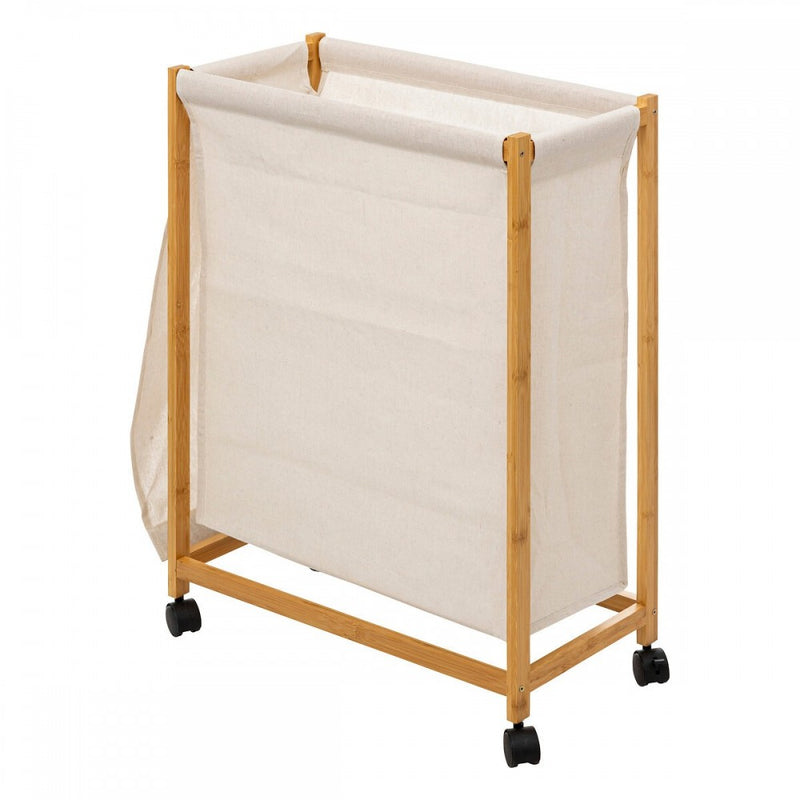Cos rufe Andrada, bambus, textil, 55 x 28 x H 80 cm, 52 litri