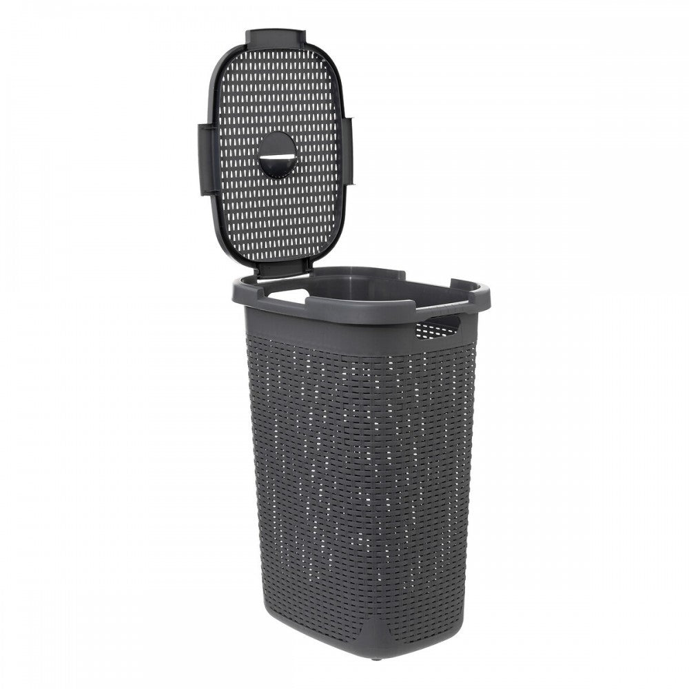 Cos rufe Flexible, Gri Antracit, plastic, 60 litri, 35,2 x 45 x H 65,8 cm