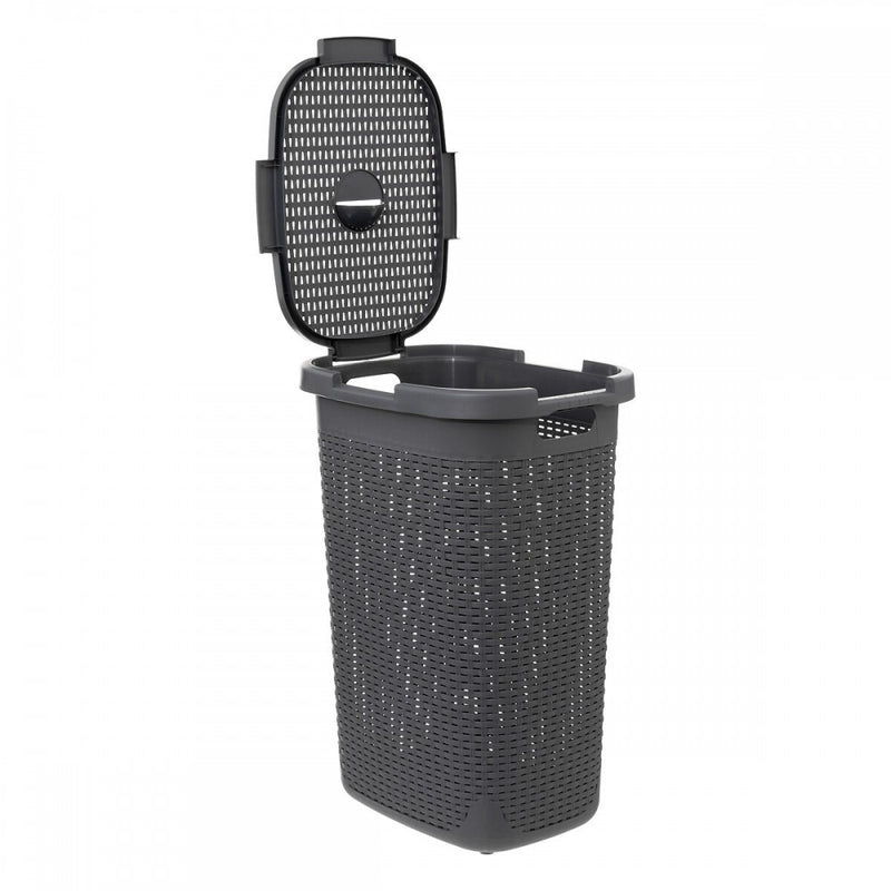 Cos rufe Flexible, Gri Antracit, plastic, 60 litri, 35,2 x 45 x H 65,8 cm
