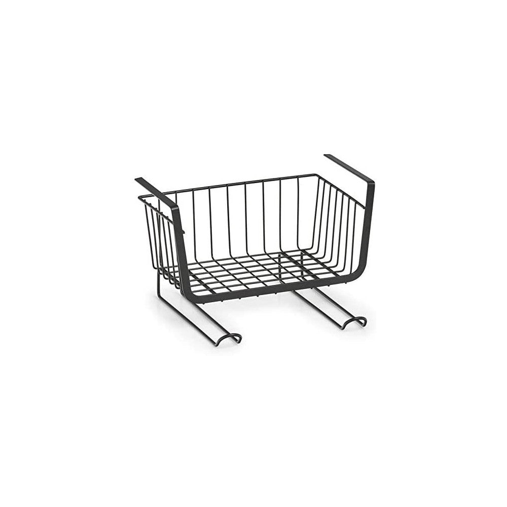 Cos depozitare raft Zeller Extra, metalic, negru, 31x26x19 cm