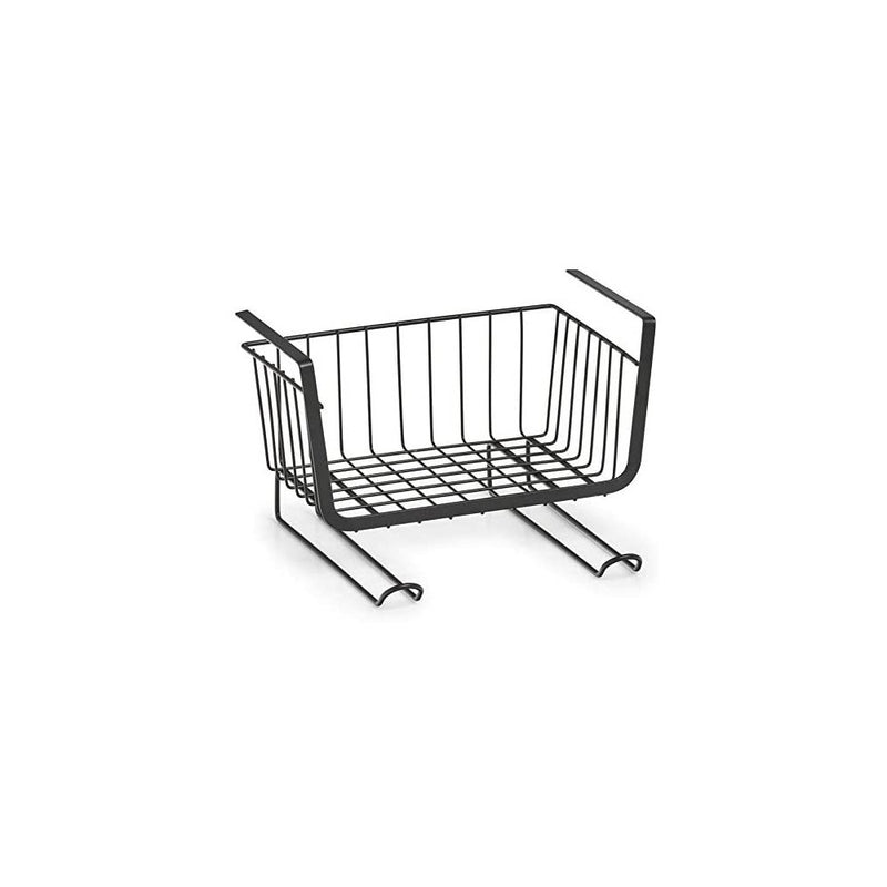 Cos depozitare raft Zeller Extra, metalic, negru, 31x26x19 cm