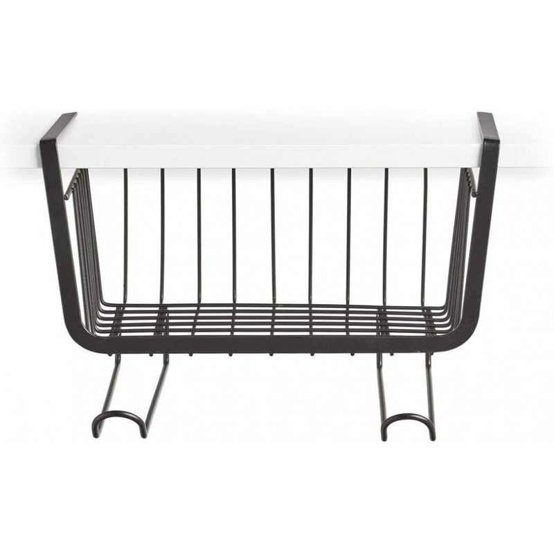 Cos depozitare raft Zeller Extra, metalic, negru, 31x26x19 cm