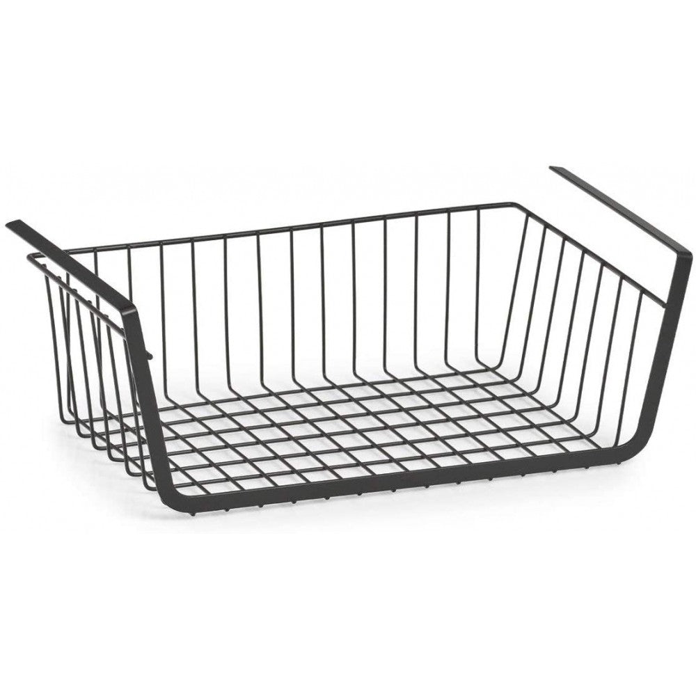 Cos depozitare raft Zeller, metalic, negru, 41x26x15 cm