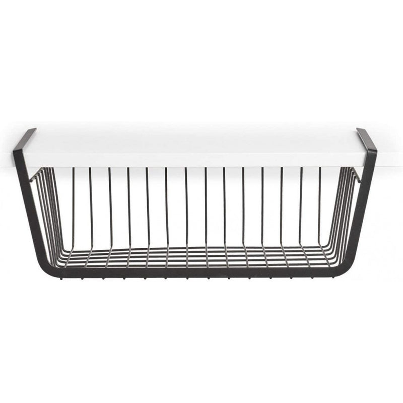Cos depozitare raft Zeller, metalic, negru, 41x26x15 cm